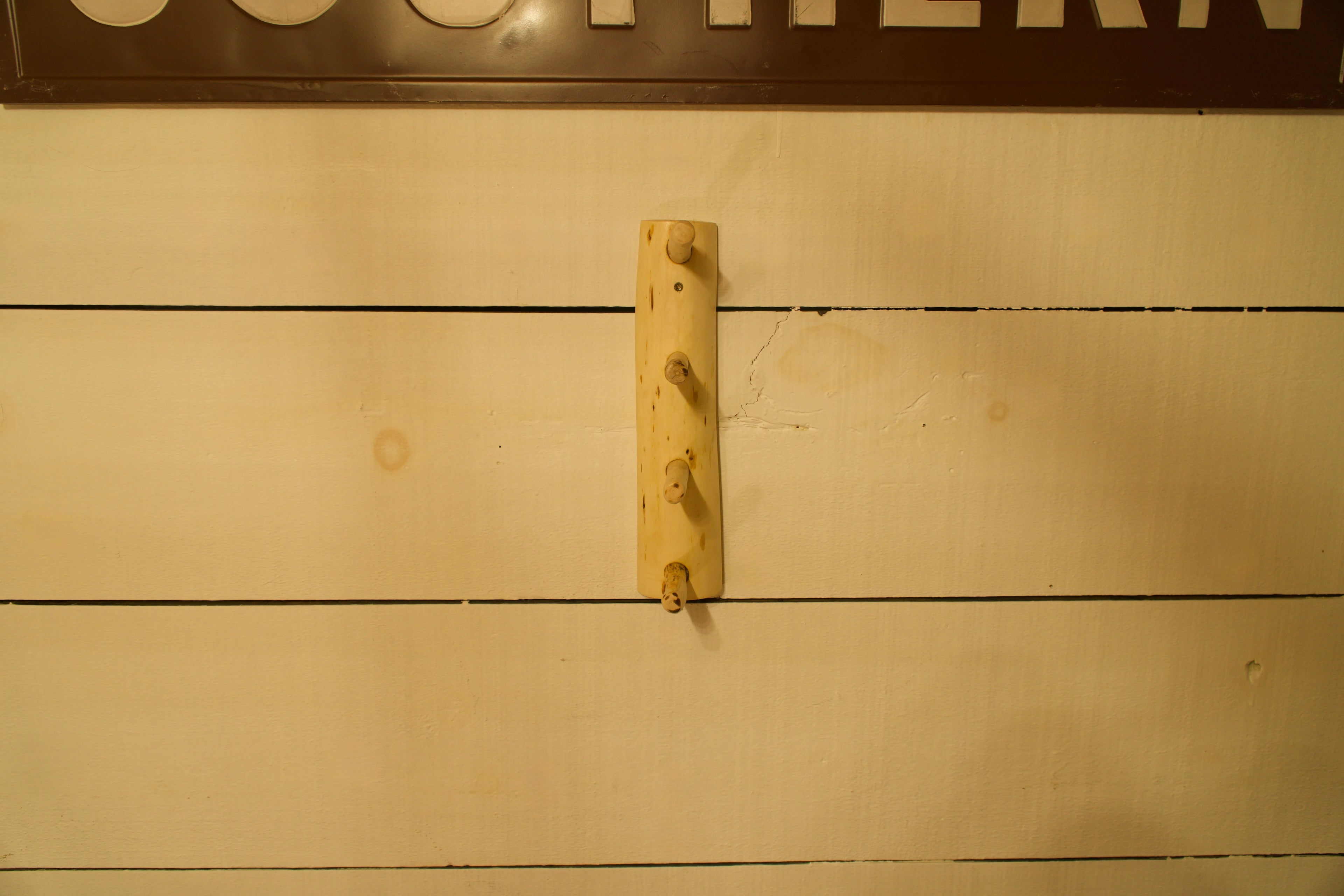 Cherry Log Wood Wall Rack