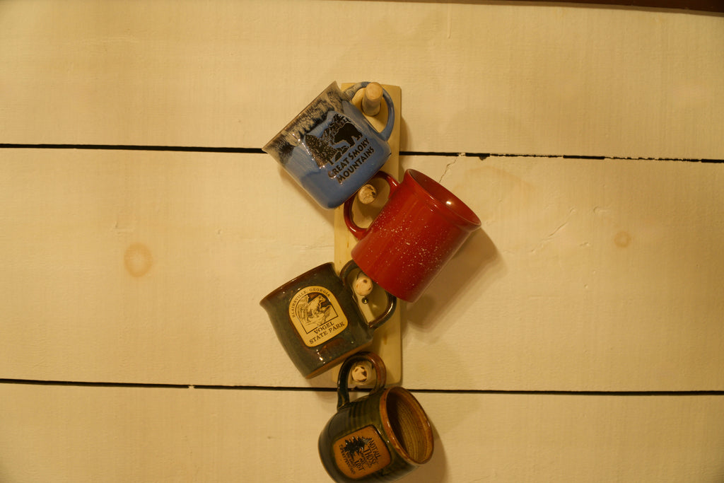 Cherry Log Wood Wall Rack