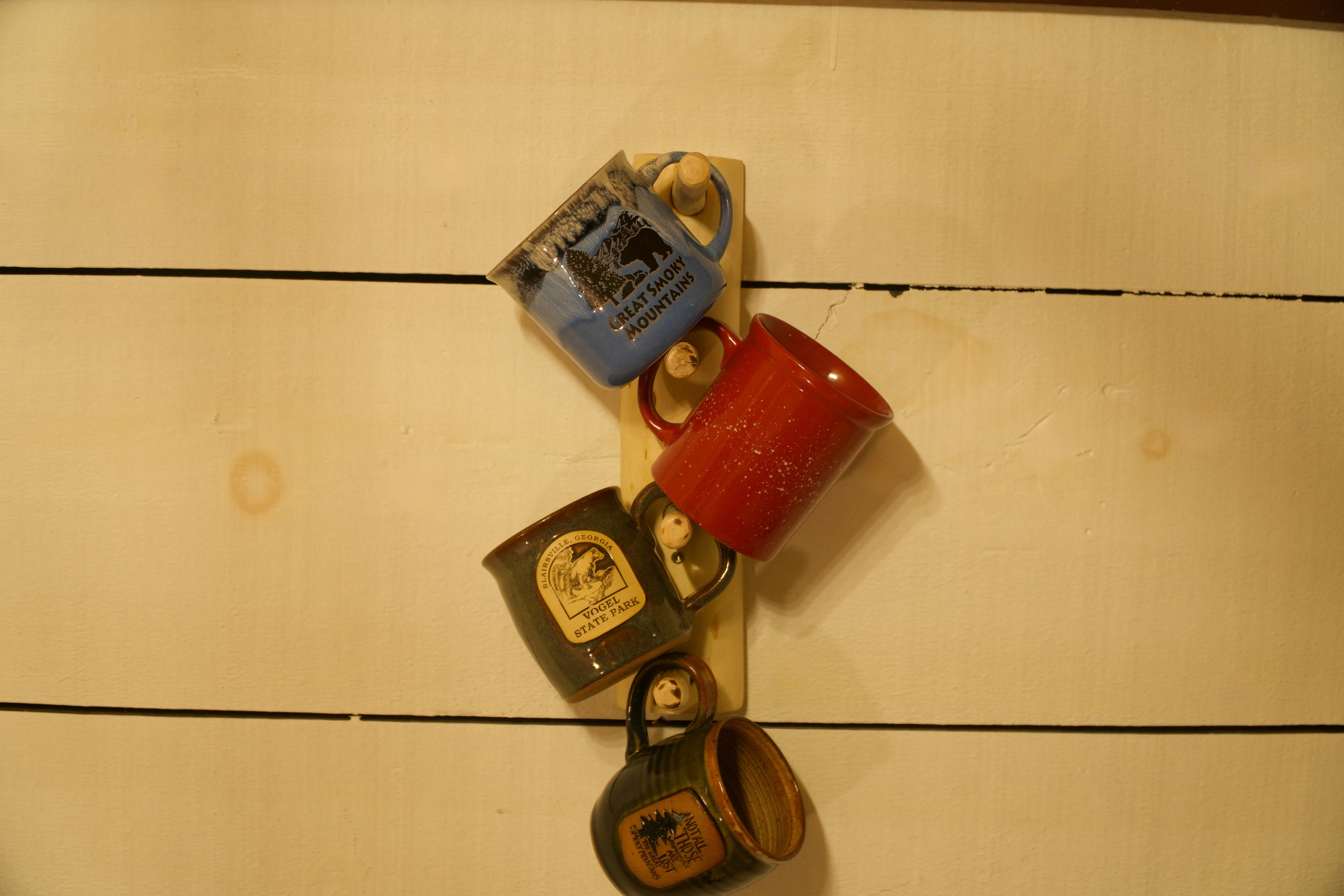 Cherry Log Wood Wall Rack