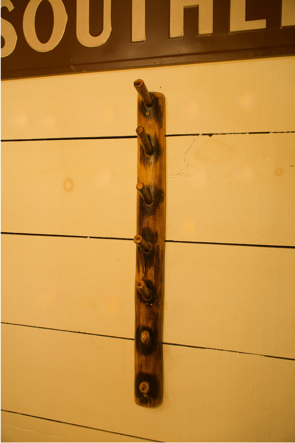 Burnt Oak Wall Rack