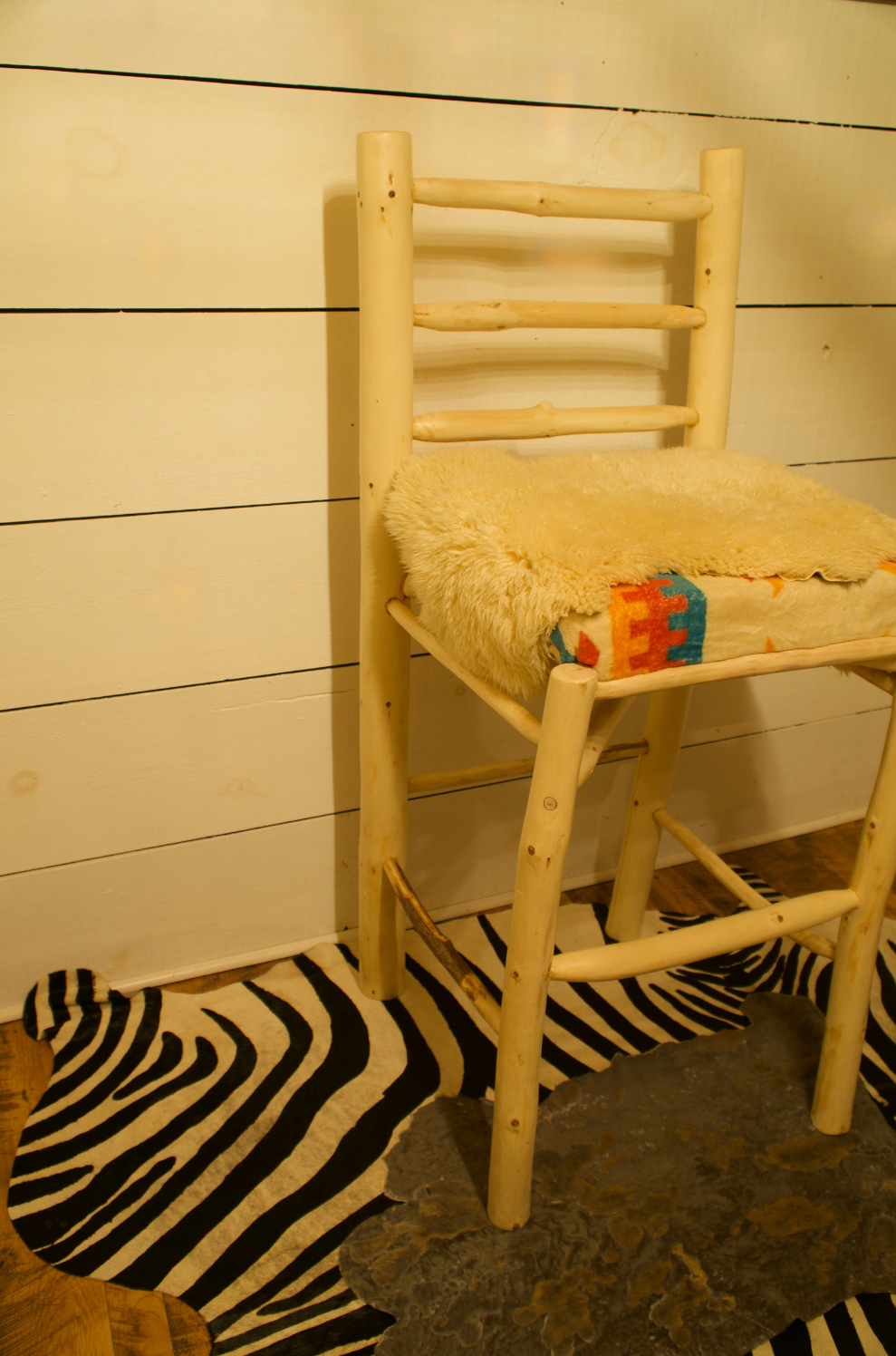 Cherry Log Pine Lodge Stool