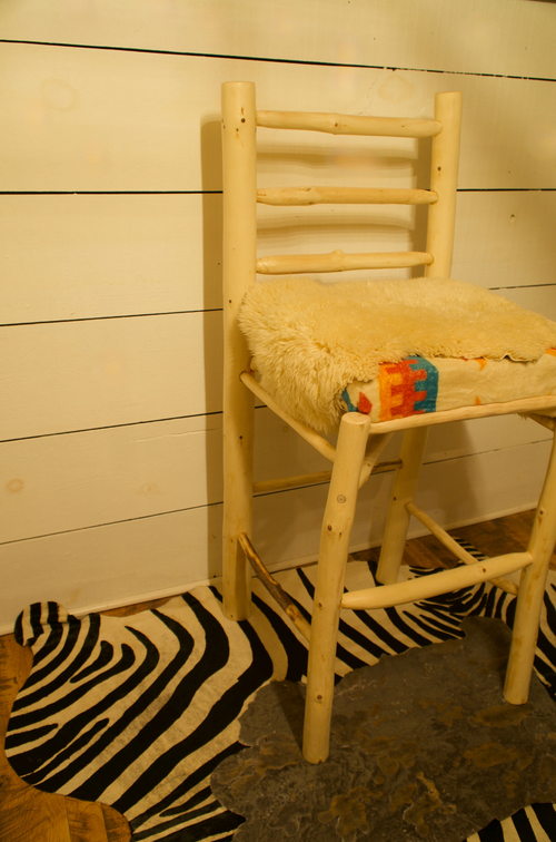 Cherry Log Pine Lodge Stool