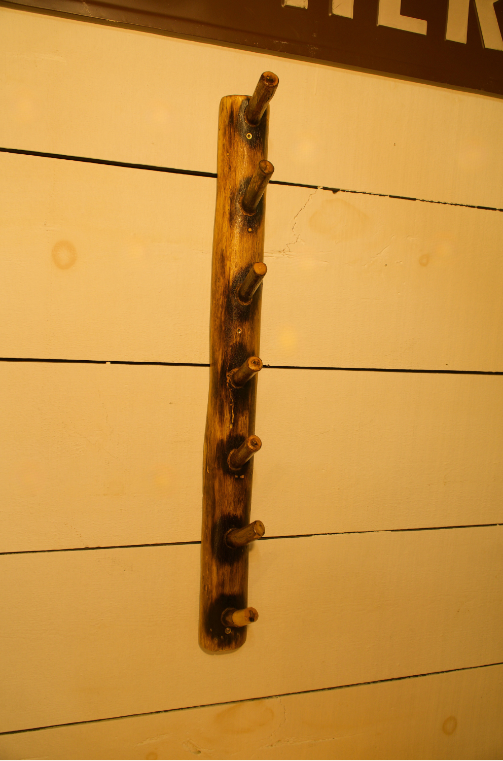 Burnt Oak Wall Rack