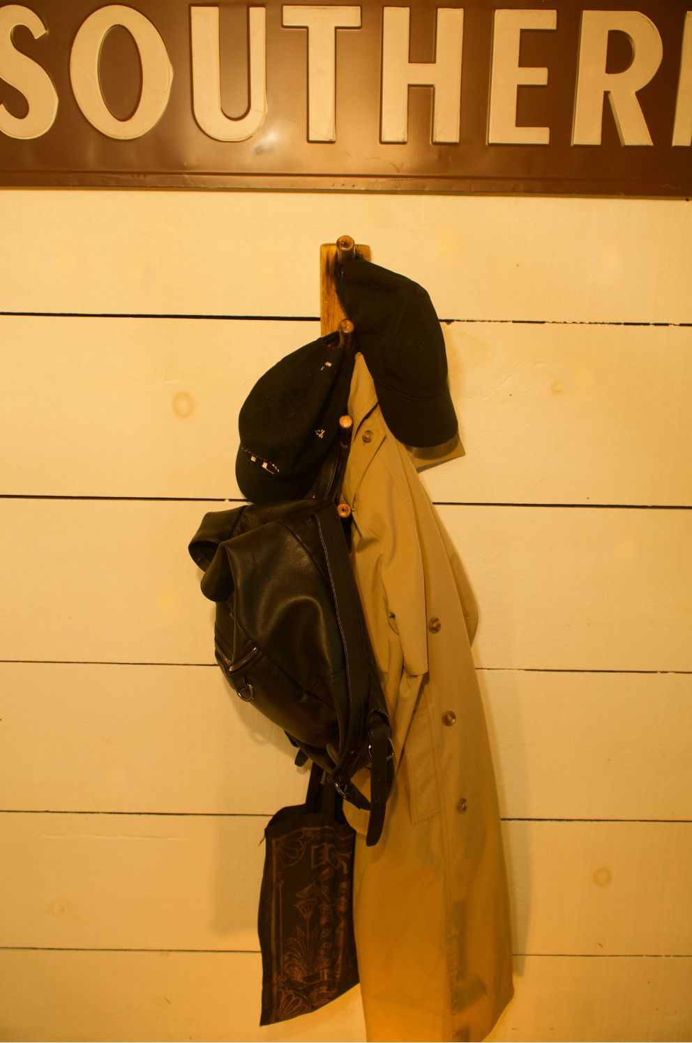 Burnt Oak Wall Rack