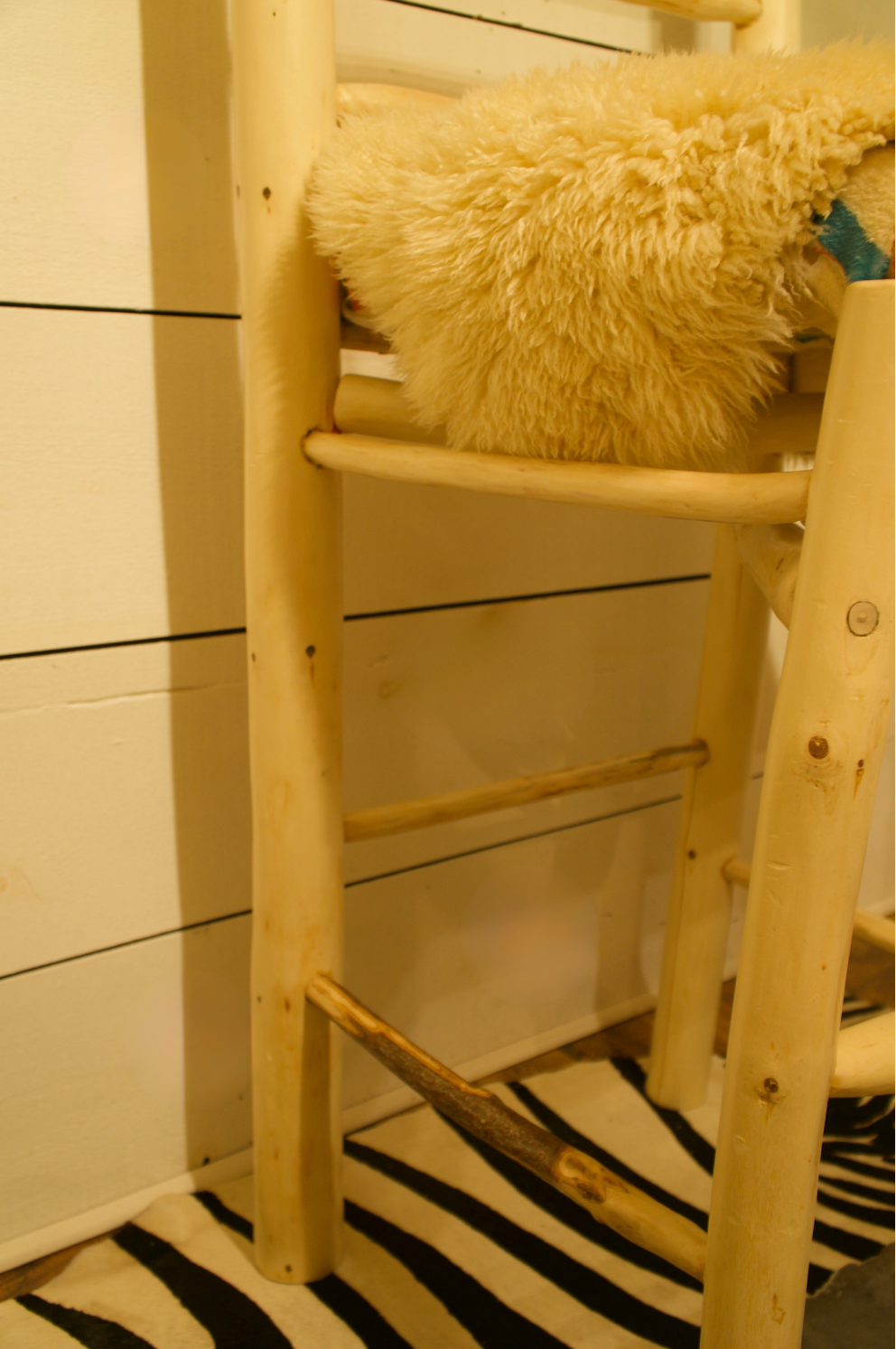 Cherry Log Pine Lodge Stool