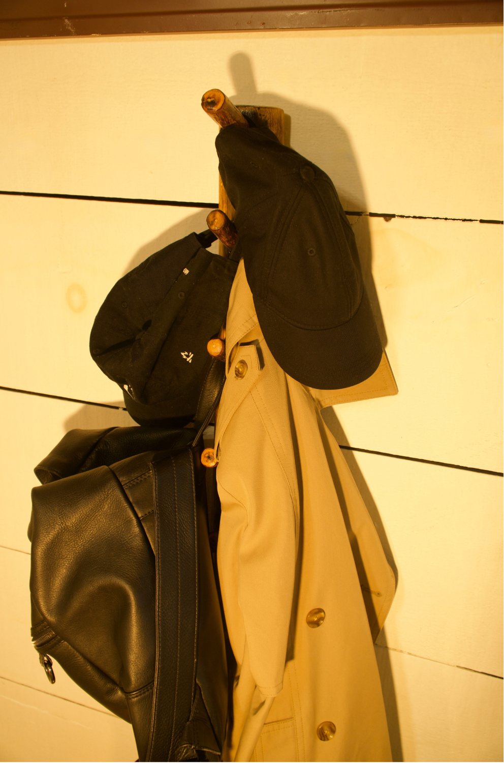 Burnt Oak Wall Rack