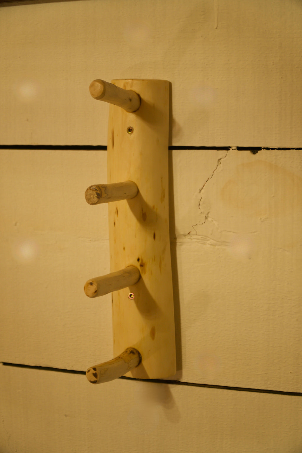 Cherry Log Wood Wall Rack