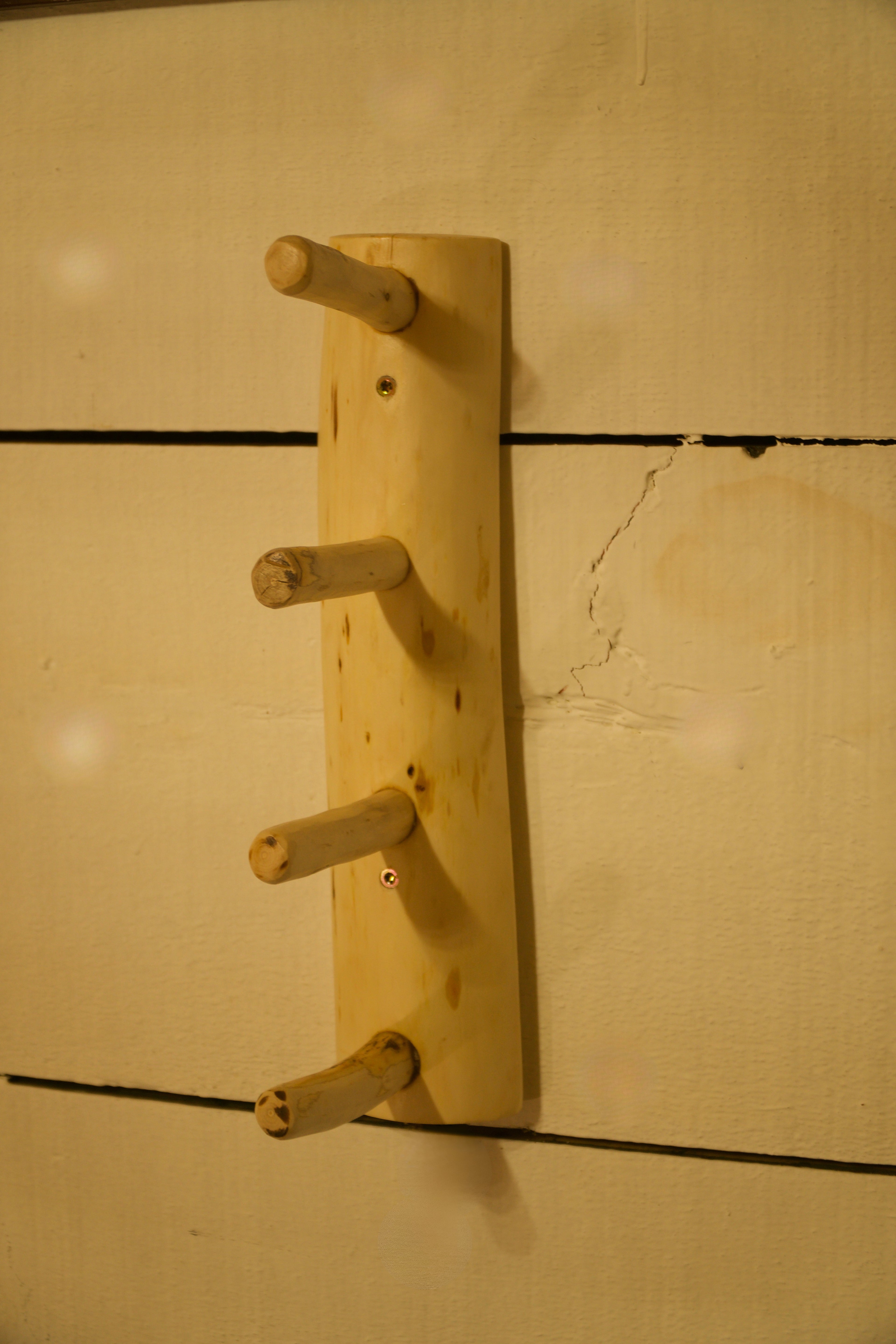 Cherry Log Wood Wall Rack