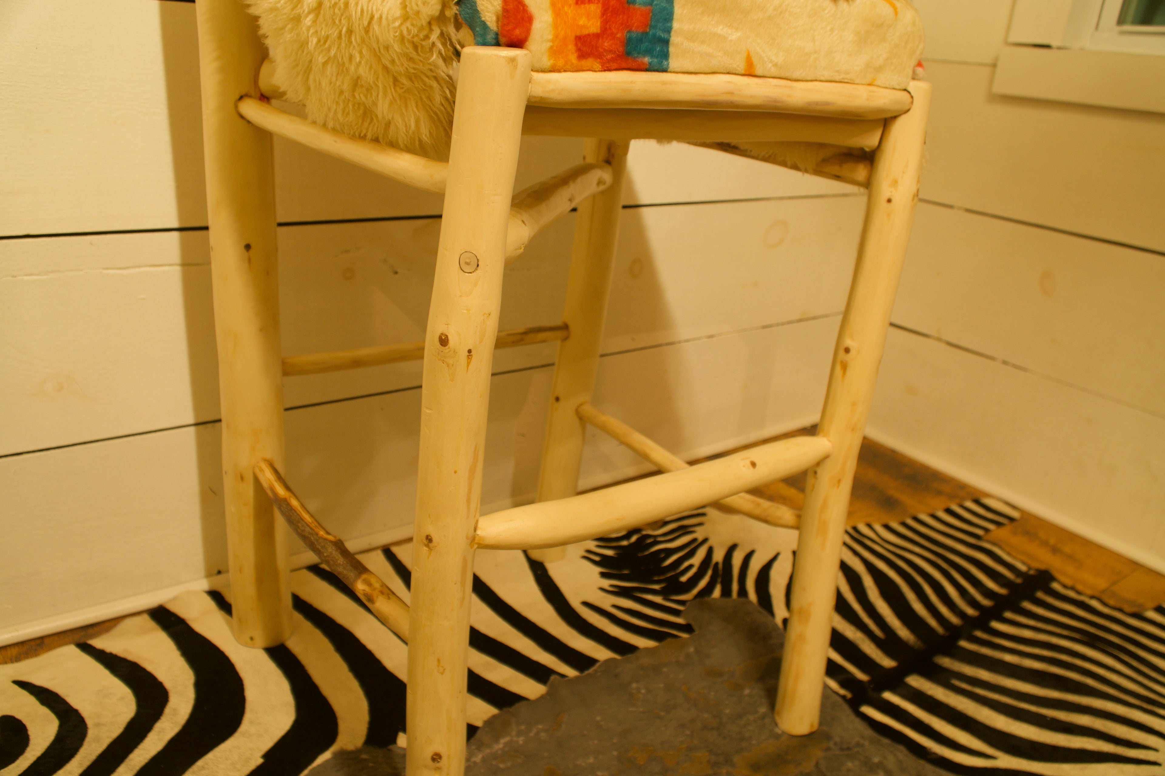 Cherry Log Pine Lodge Stool