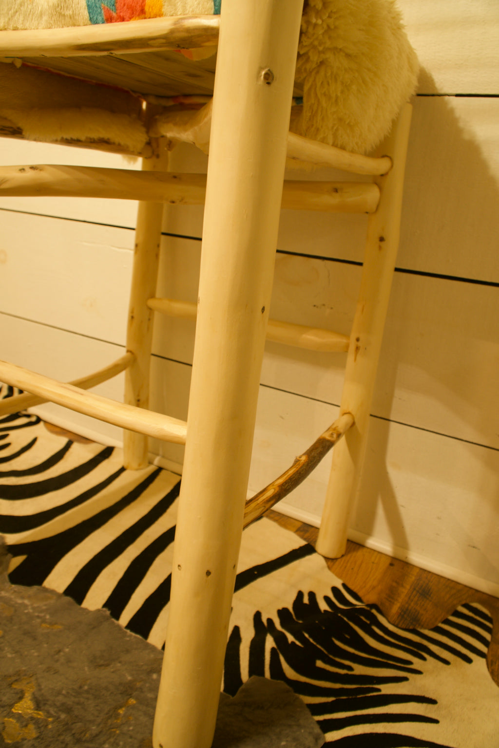 Cherry Log Pine Lodge Stool