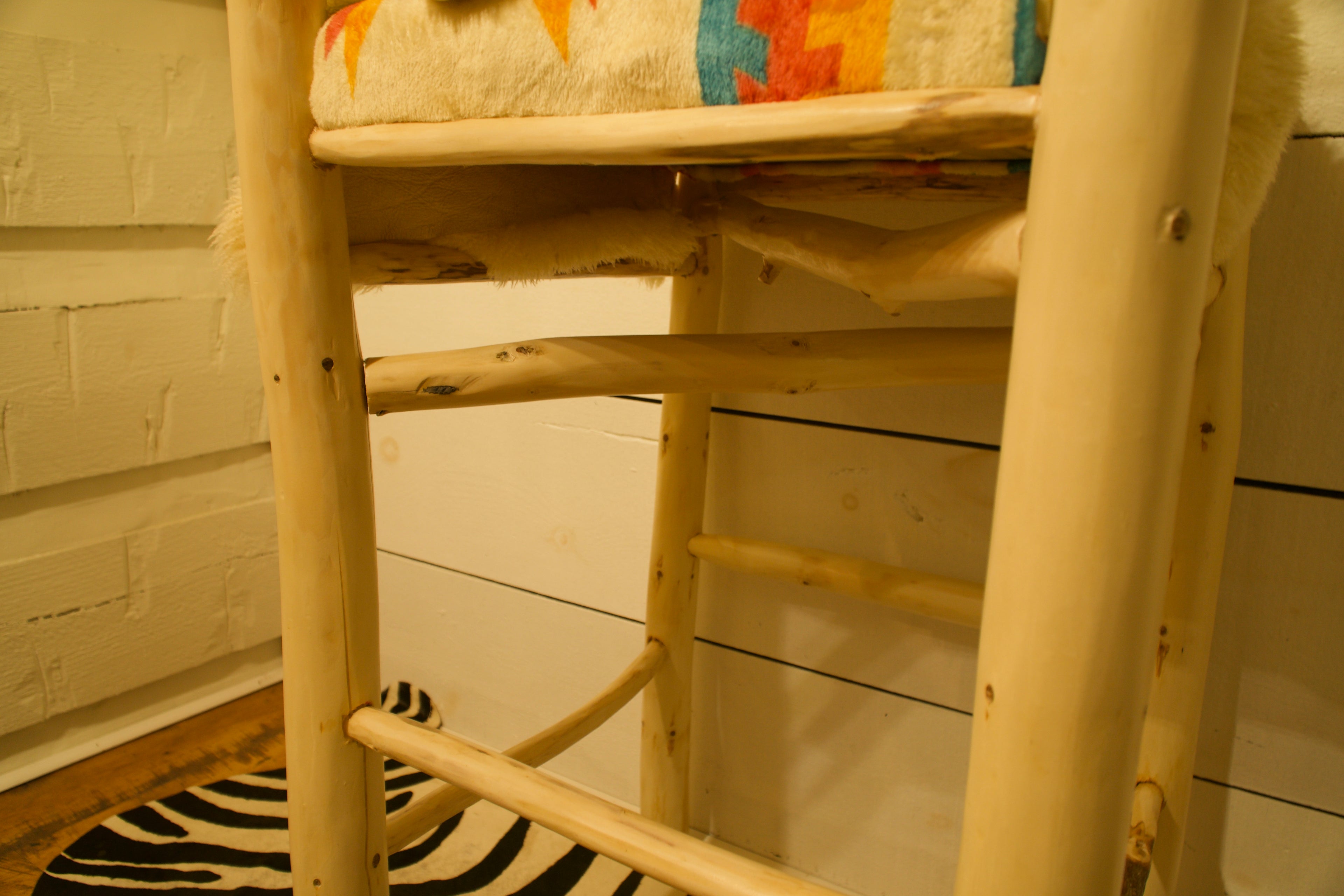 Cherry Log Pine Lodge Stool