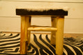 White Rabbit and Leather Foot Stool