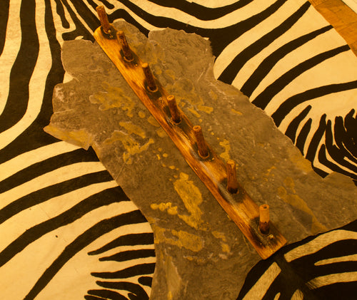 Burnt Oak Wall Rack
