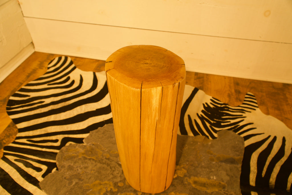 Solid Oak Log End Tables