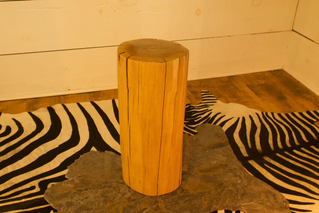 Solid Oak Log End Tables
