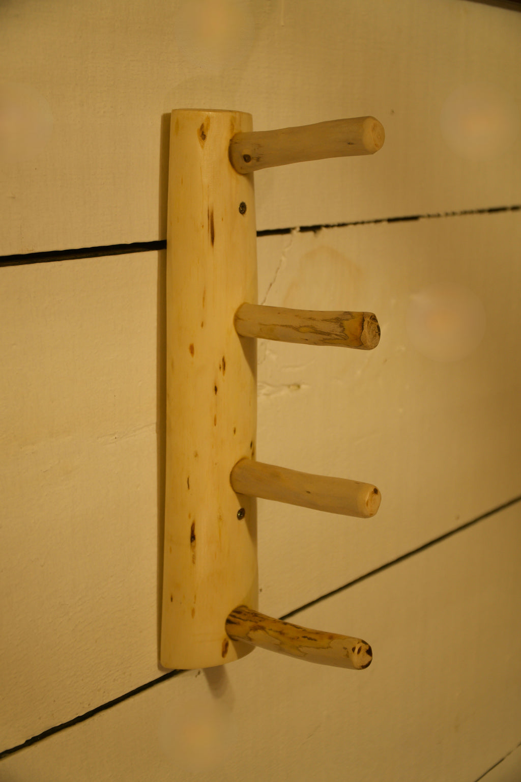 Cherry Log Wood Wall Rack