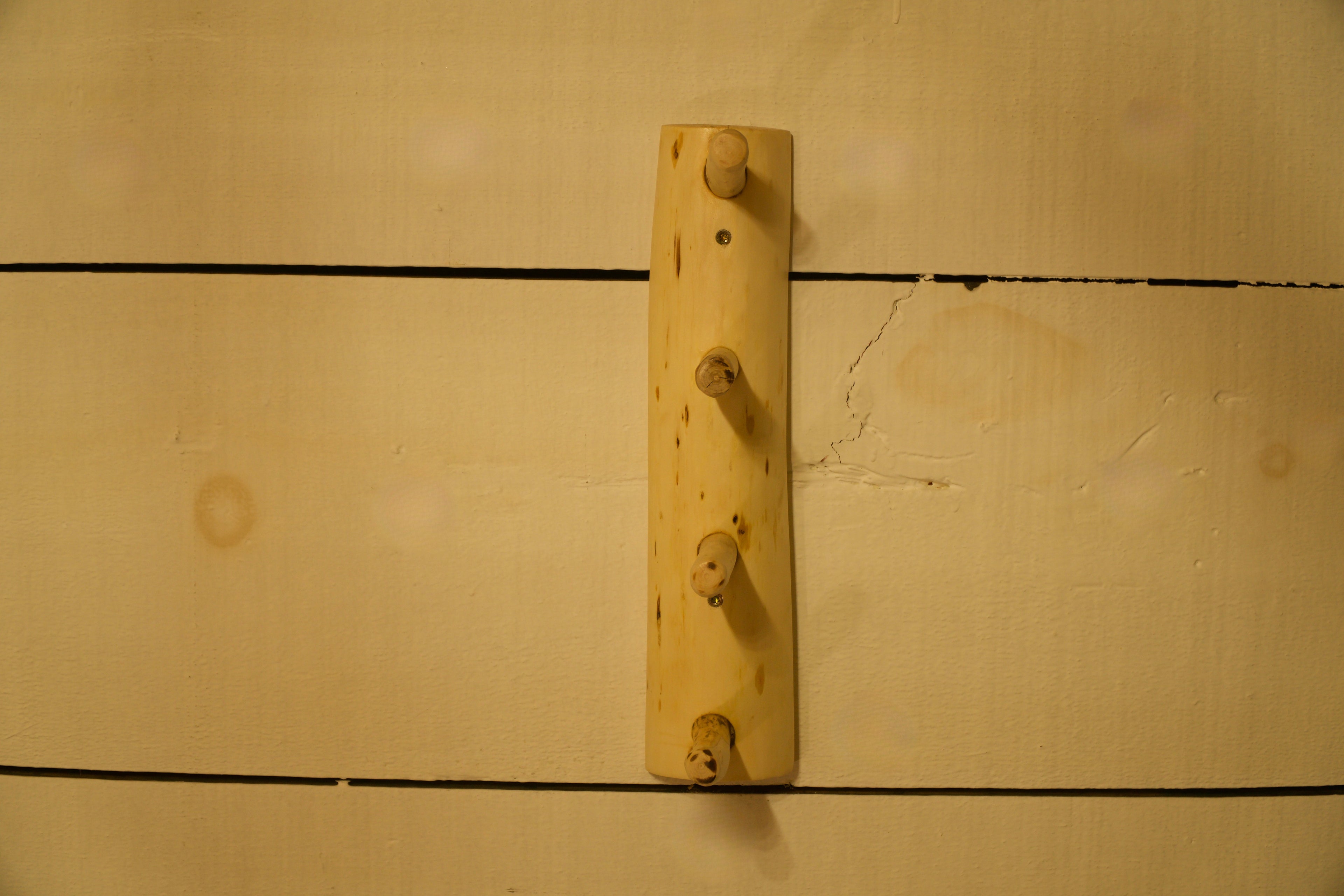 Cherry Log Wood Wall Rack