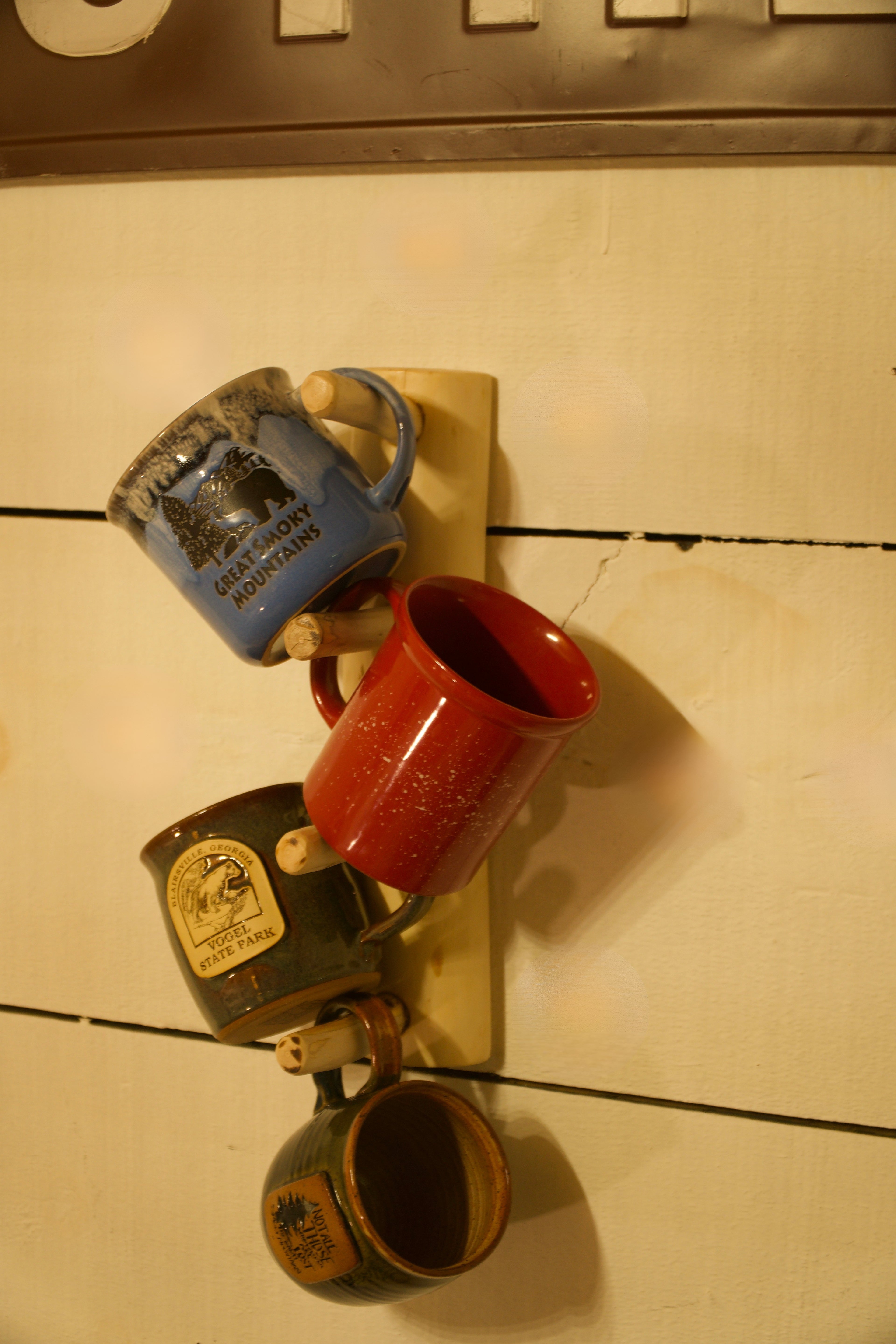 Cherry Log Wood Wall Rack